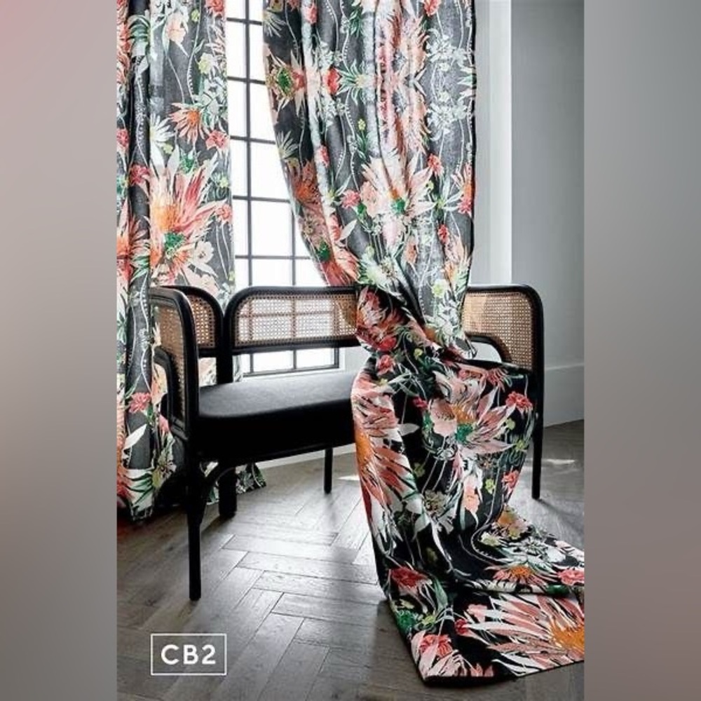 CB2 Curtain Panel 48” x 108” one set of 2 panels included